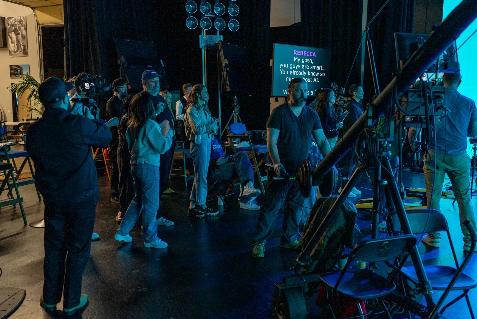 Wide view of the Zoom Ahead production at Goal Line Studios